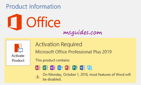 ms guide windows 10 activation text